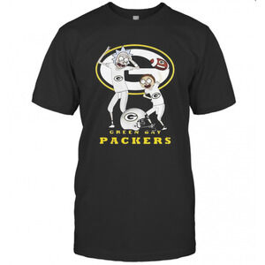 Rick And Morty Green Bay Packers Football Players T-Shirt